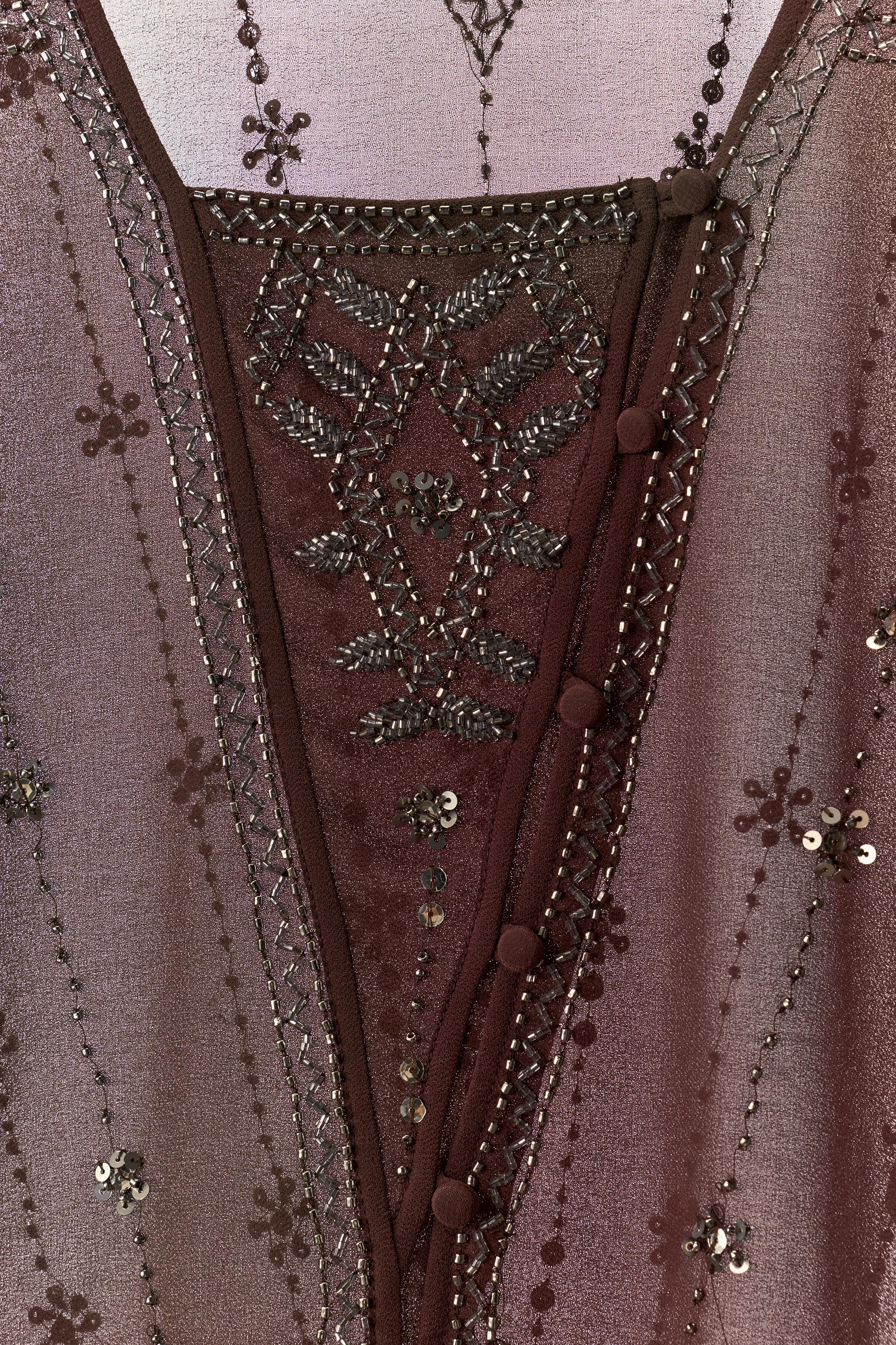 GEORGETTE BEADED EMBROIDERED BLOUSE